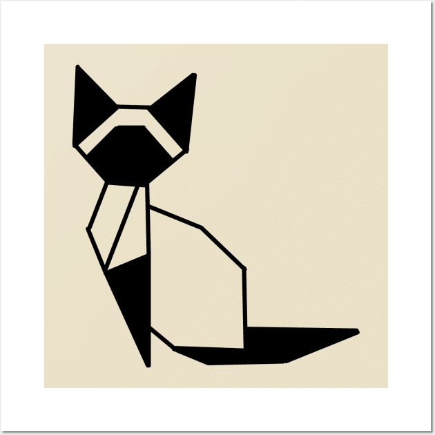 Origami Cat Wall Art by Numerica